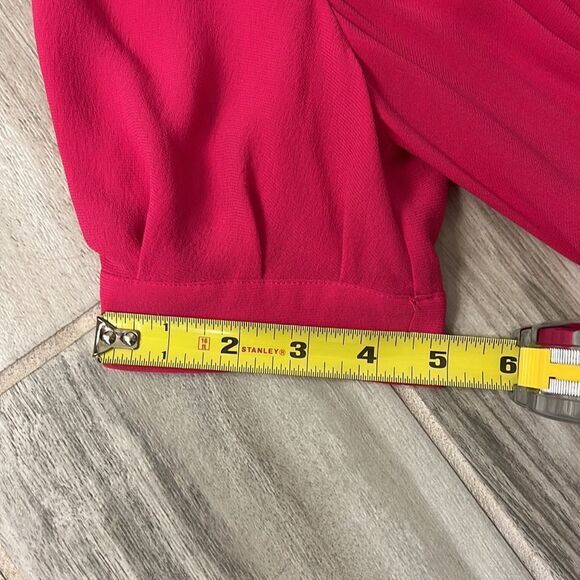 Balenciaga Silk Vintage Hot Pink Maxi Dress with Short Sleeves and Pockets 38 - Picture 12 of 12